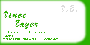 vince bayer business card